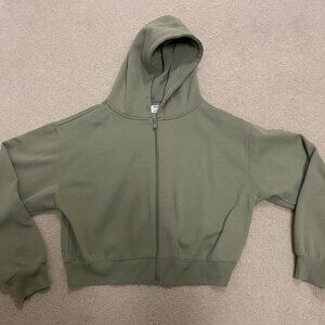 ARDENE -  XL Olive Green Fleece Zip-Up